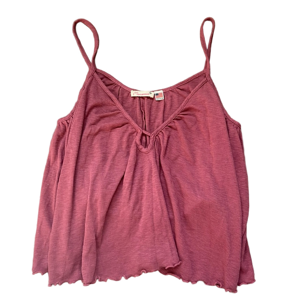 NWOT Anthropologie Maronie Burgundy Flowy Casual Camisole Top